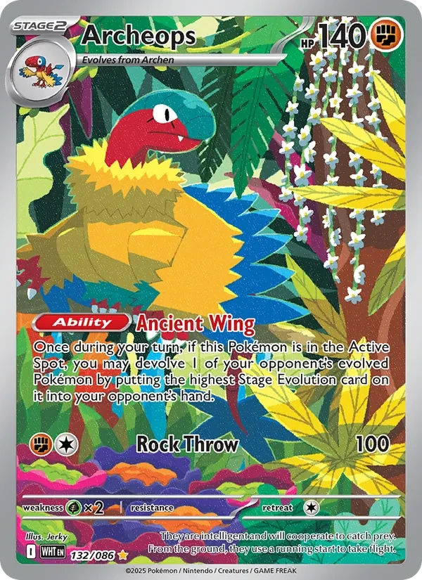 Archeops 132/86 White Flare Pokémon kaart