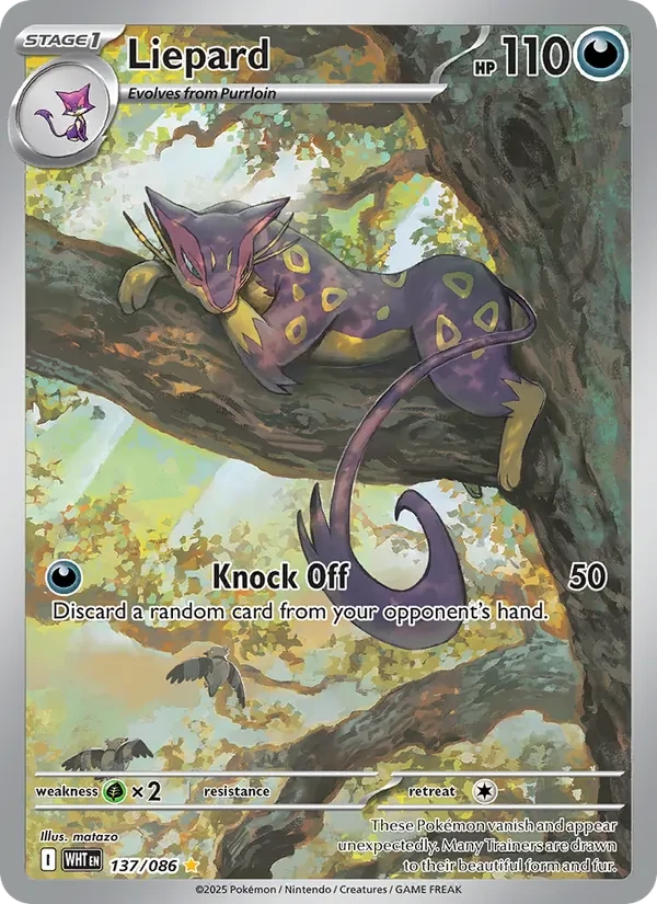 Liepard 137/86 White Flare Pokémon card
