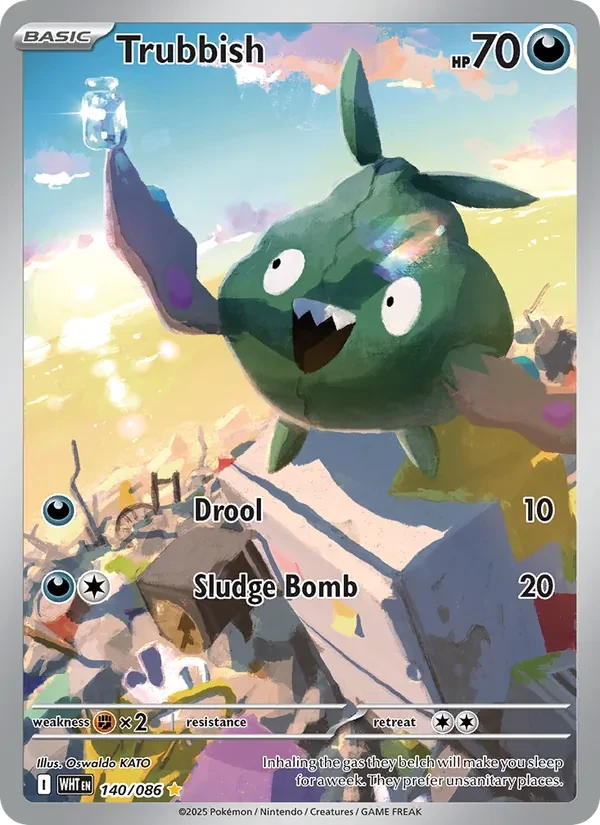 Trubbish 140/86 White Flare Pokémon card