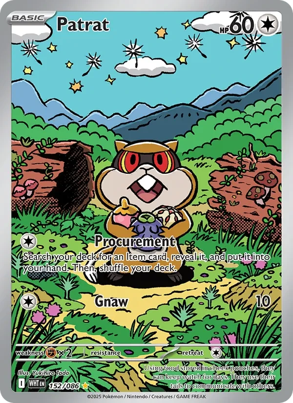 Patrat 152/86 White Flare Pokémon card