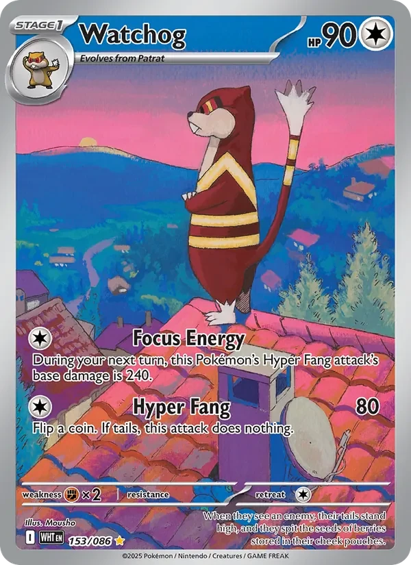 Watchog 153/86 White Flare Pokémon card