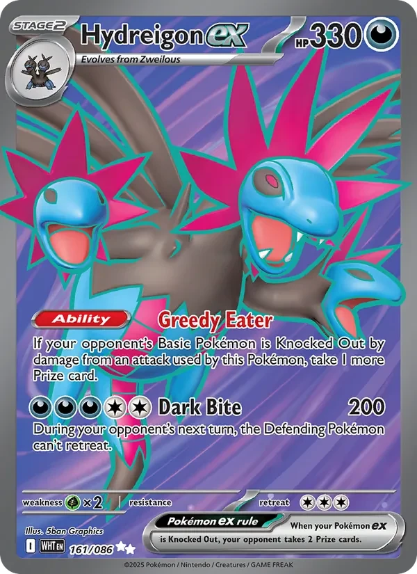Hydreigon ex 161/86 White Flare Pokémon card
