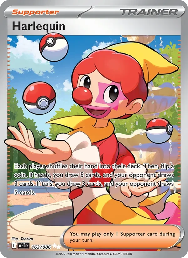 Harlequin 163/86 White Flare Pokémon card