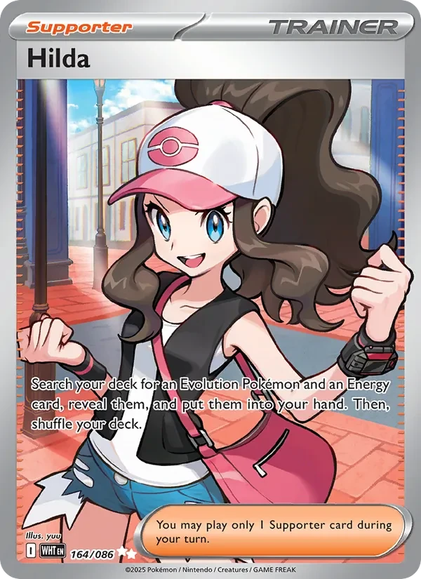 Hilda 164/86 White Flare Pokémon card