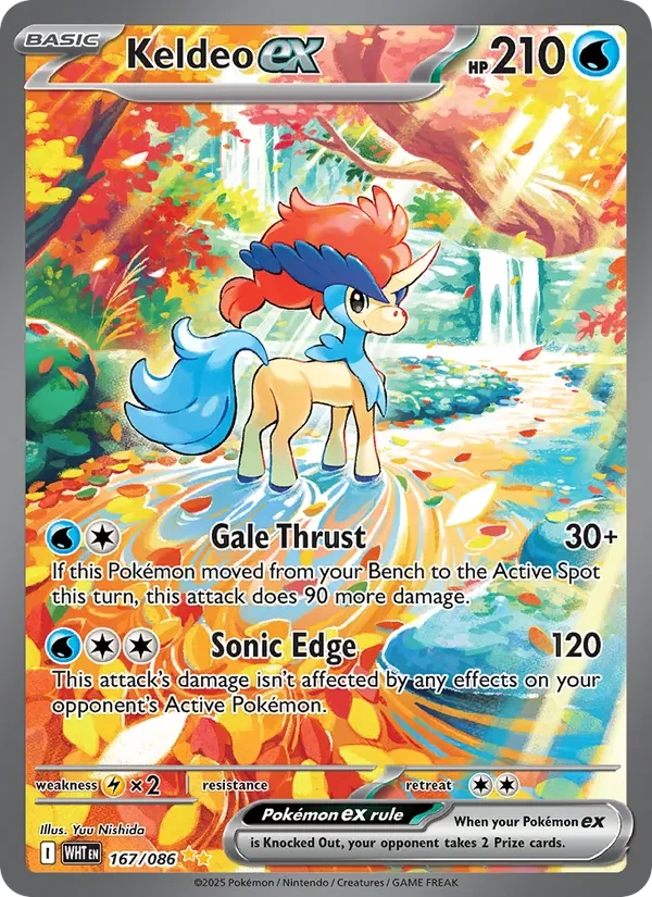 Keldeo ex 167/86 White Flare Pokémon Karte