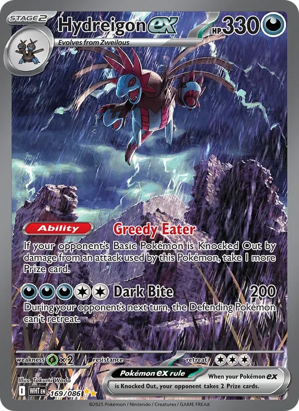 Hydreigon ex 169/86 White Flare Pokémon card
