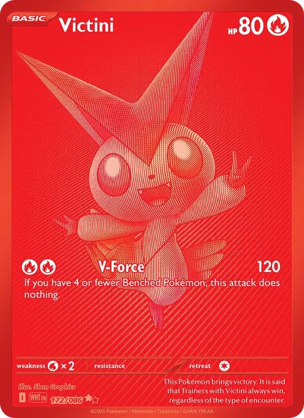 Victini 172/86 White Flare Pokémon Karte