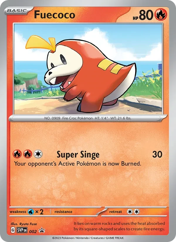 Fuecoco 002/225 SVP Black Star Promos Pokémon card