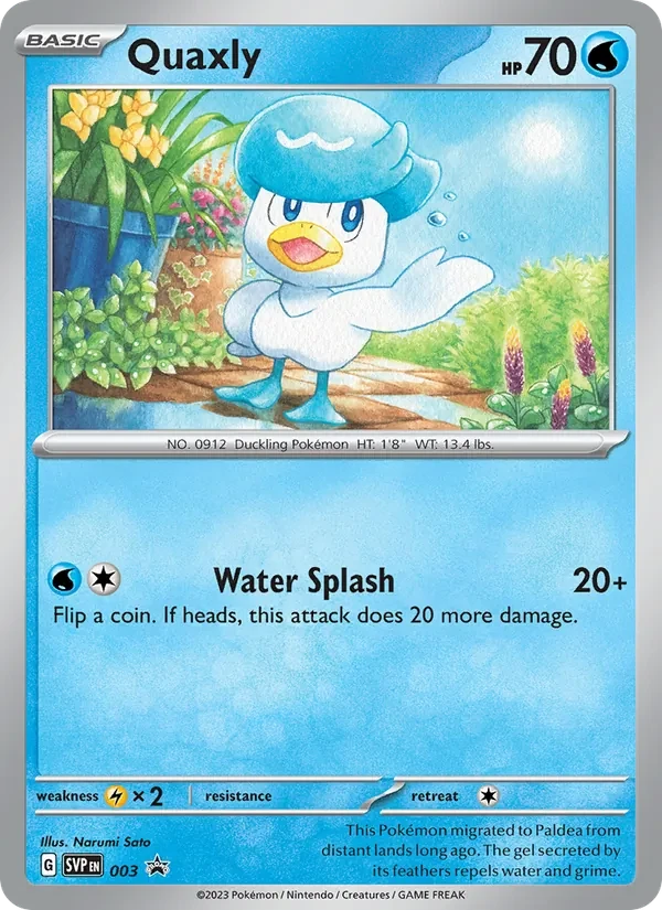 Quaxly 003/225 SVP Black Star Promos Pokémon Karte