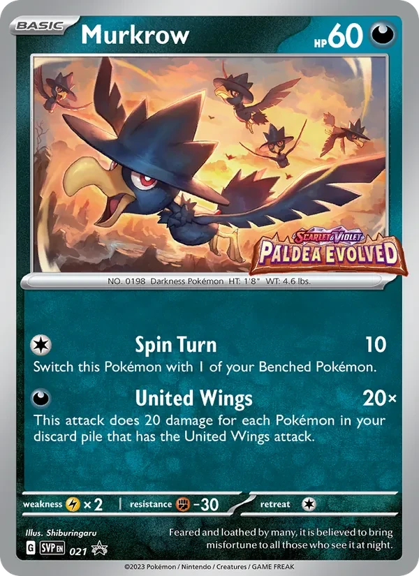 Murkrow 021/225 SVP Black Star Promos Pokémon card