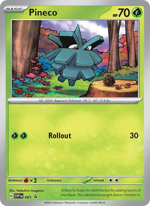 Pineco 061/225 SVP Black Star Promos Pokémon card