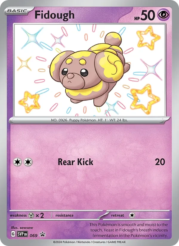 Carte Pokémon Fidough 069/225 SVP Black Star Promos