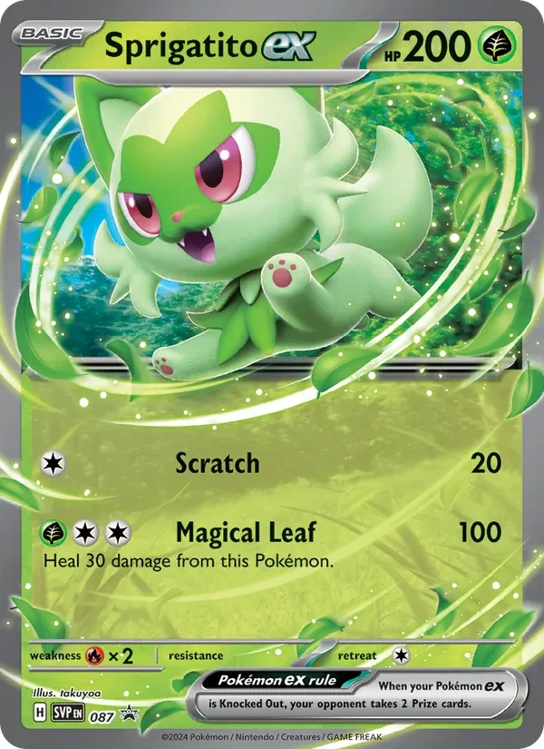 Sprigatito ex 087/225 SVP Black Star Promos Pokémon Karte