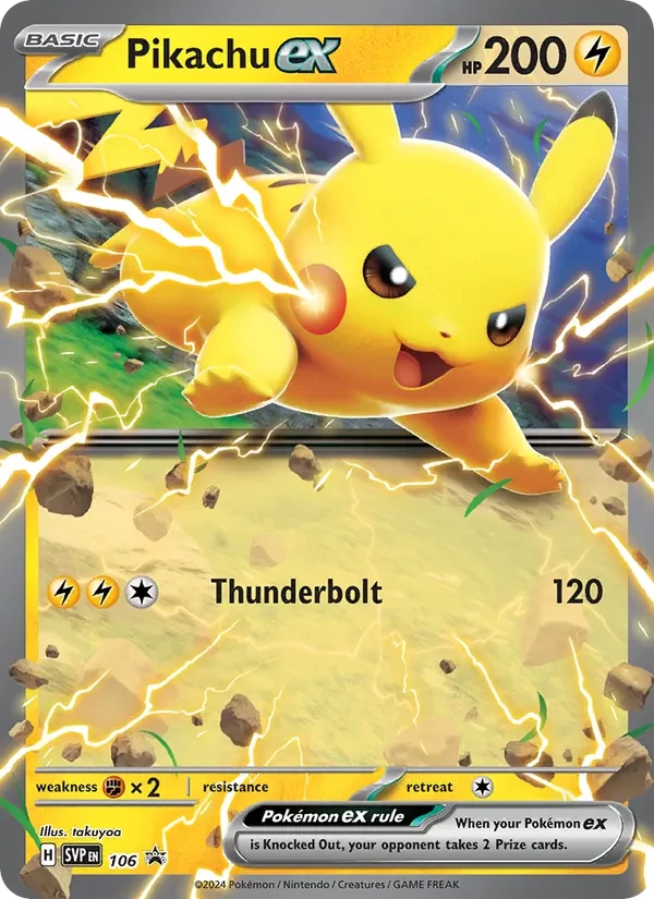 Pikachu ex 106/225 SVP Black Star Promos Pokémon card
