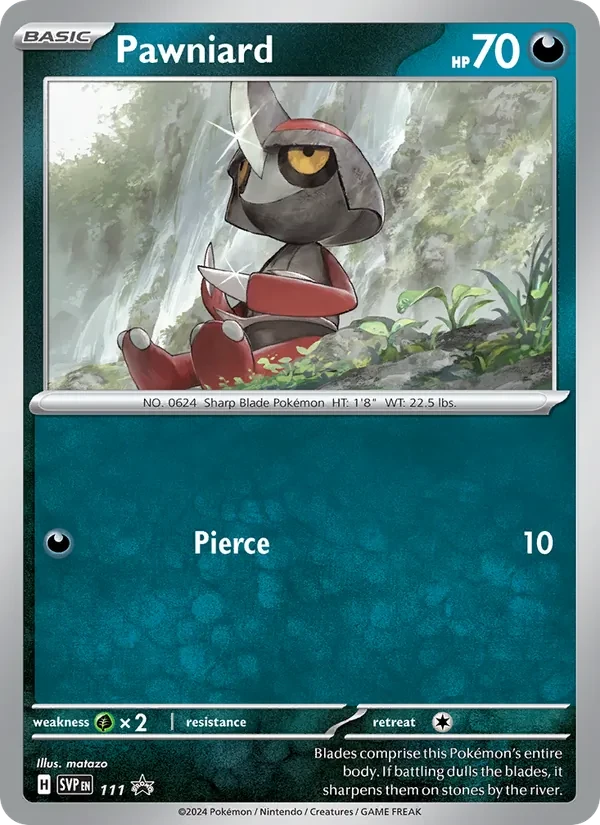 Pawniard 111/225 SVP Black Star Promos Pokémon Karte