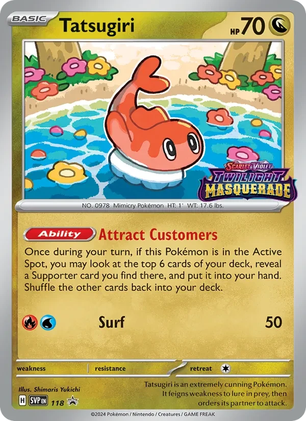 Tatsugiri 118/225 SVP Black Star Promos Pokémon Karte
