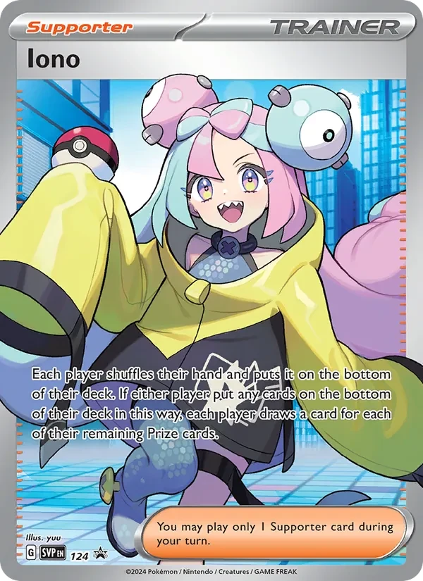 Iono 124/225 SVP Black Star Promos Pokémon card