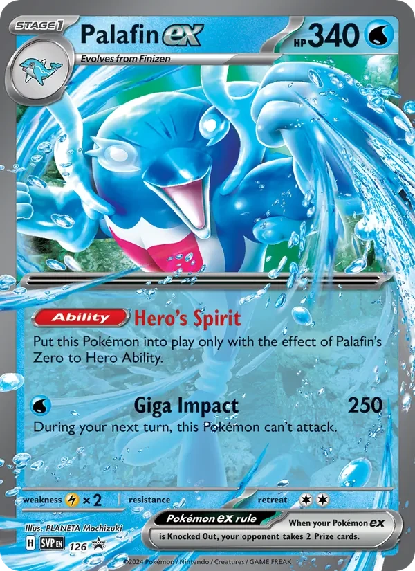 Carta Pokémon Palafin ex 126/225 SVP Black Star Promos