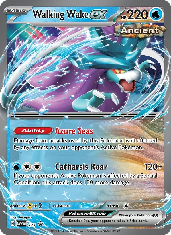 Walking Wake ex 127/225 SVP Black Star Promos Pokémon card