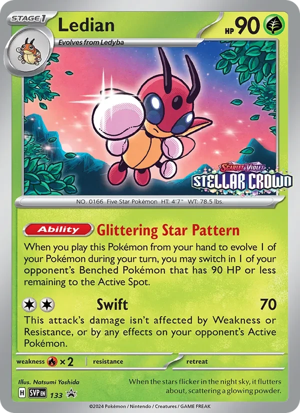Ledian 133/225 SVP Black Star Promos Pokémon card