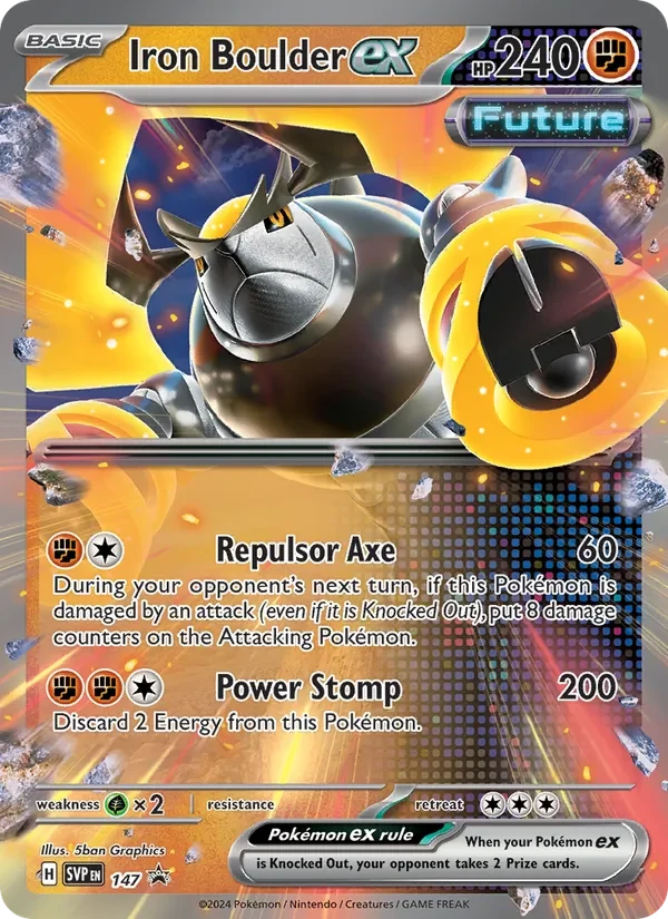Carta Pokémon Iron Boulder ex 147/225 SVP Black Star Promos