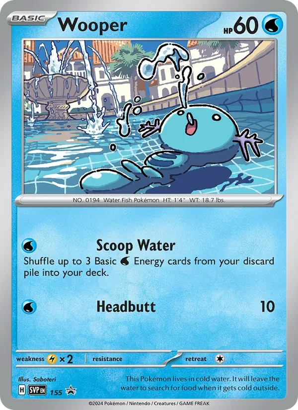 Wooper 155/225 SVP Black Star Promos Pokémon card