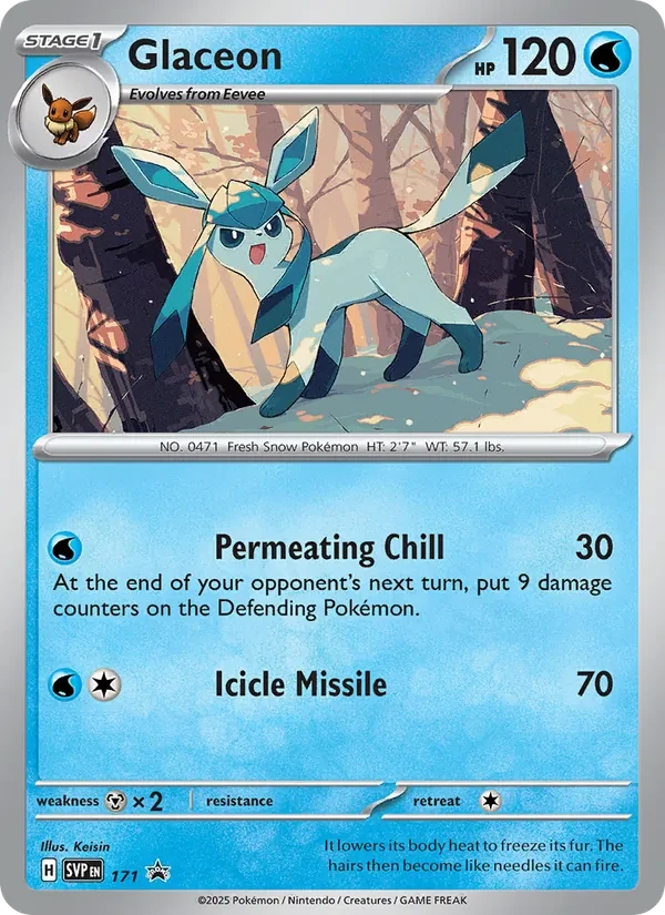 Glaceon 171/225 SVP Black Star Promos Pokémon card