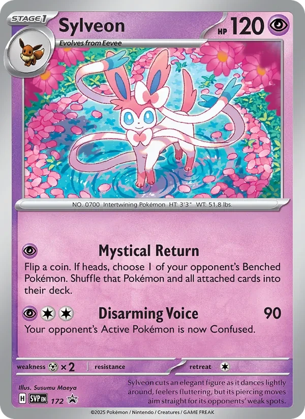 Carta Pokémon Sylveon 172/225 SVP Black Star Promos