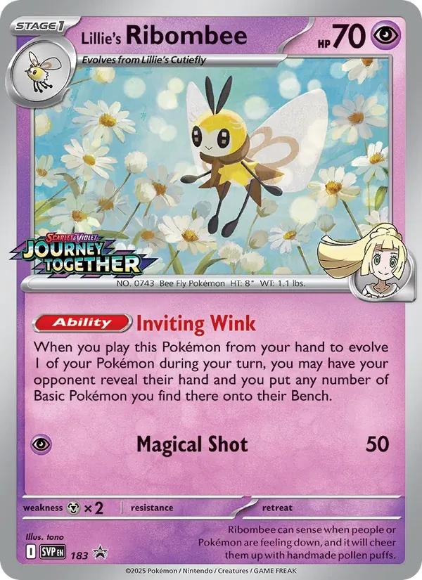 Carte Pokémon Lillie's Ribombee 183/225 SVP Black Star Promos
