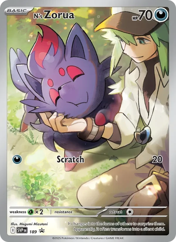Carte Pokémon N's Zorua 189/225 SVP Black Star Promos