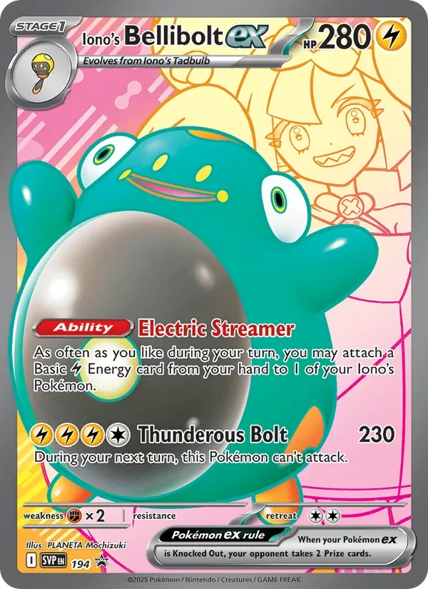 Iono's Bellibolt ex 194/225 SVP Black Star Promos Pokémon Karte