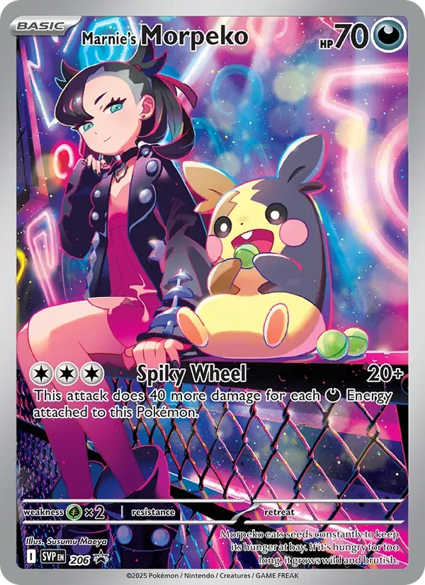 Marnie's Morpeko 206/225 SVP Black Star Promos Pokémon card