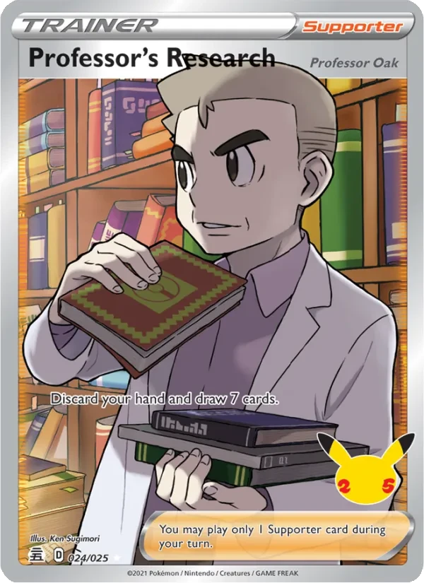 Professor's Research (Professor Oak) 24/25 Celebrations Pokémon card