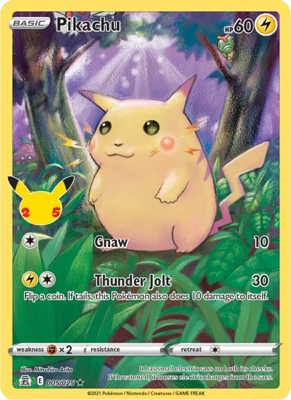 Pikachu 5/25 Celebrations Pokémon card
