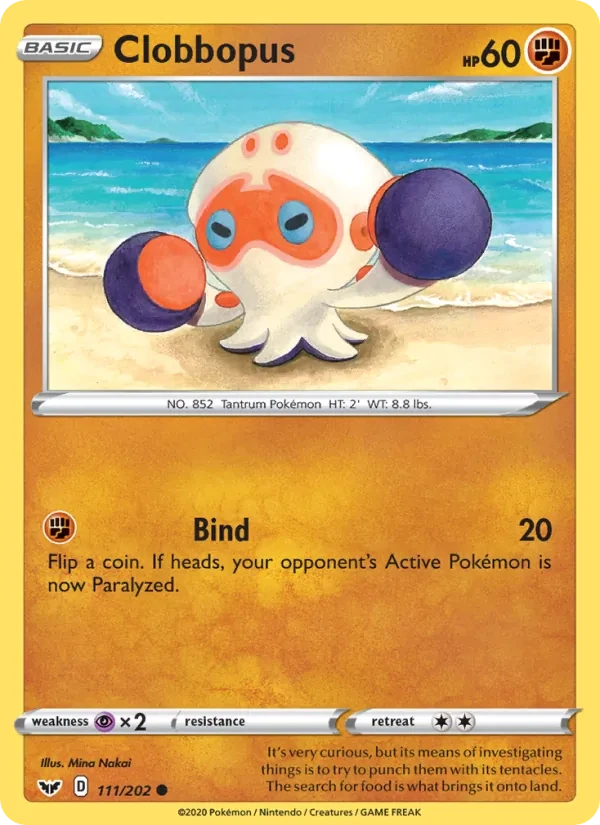 Clobbopus 111/202 Sword & Shield Pokémon card