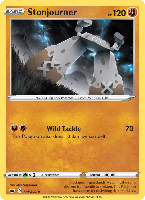 Stonjourner 114/202 Sword & Shield Pokémon Karte