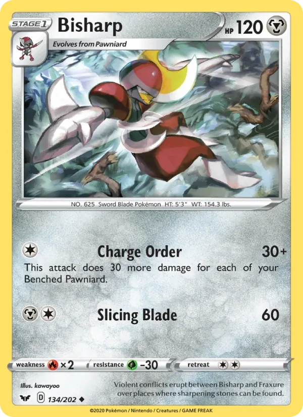 Bisharp 134/202 Sword & Shield Pokémon card