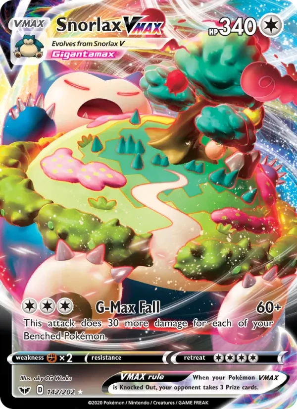 Snorlax VMAX 142/202 Sword & Shield Pokémon card