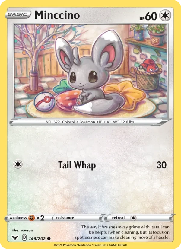 Minccino 146/202 Sword & Shield Pokémon card