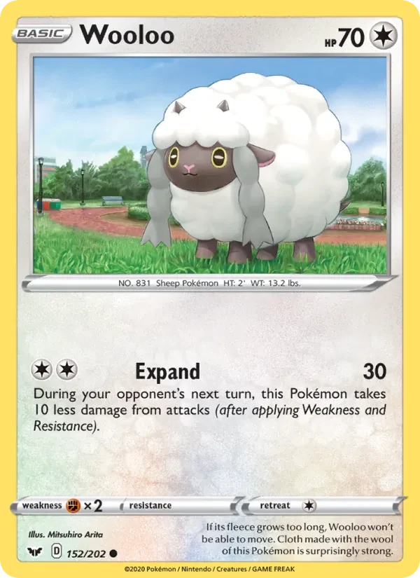 Wooloo 152/202 Sword & Shield Pokémon card