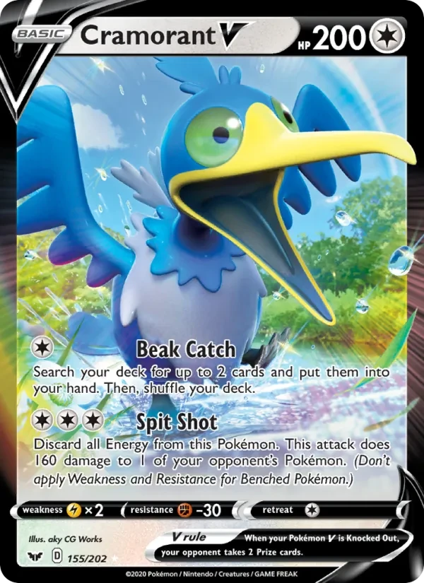 Cramorant V 155/202 Sword & Shield Pokémon card