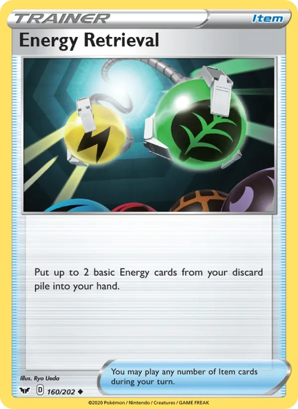 Energy Retrieval 160/202 Sword & Shield Pokémon Karte