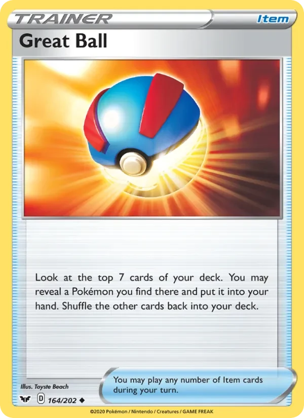 Great Ball 164/202 Sword & Shield Pokémon card