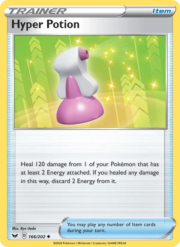 Hyper Potion 166/202 Sword & Shield Pokémon kaart