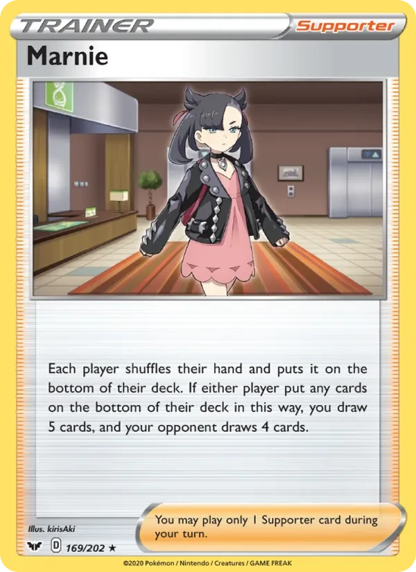 Marnie 169/202 Sword & Shield Pokémon card