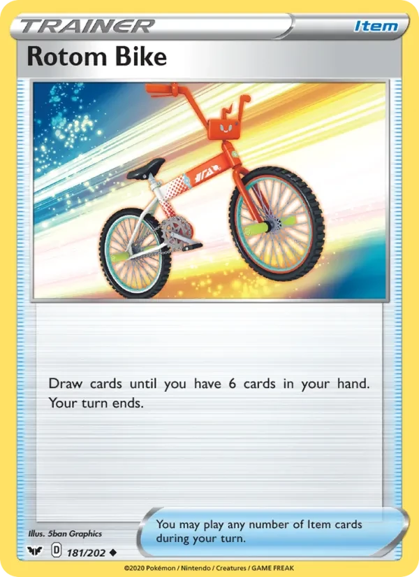 Rotom Bike 181/202 Sword & Shield Pokémon card