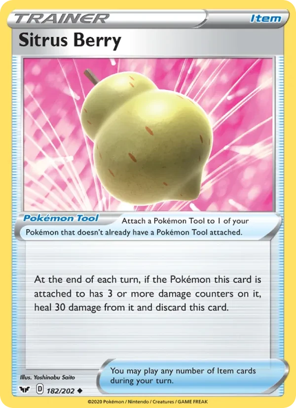 Sitrus Berry 182/202 Sword & Shield Pokémon card
