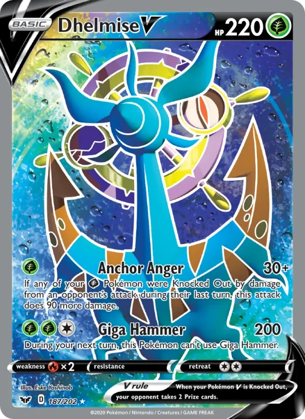 Dhelmise V 187/202 Sword & Shield Pokémon card