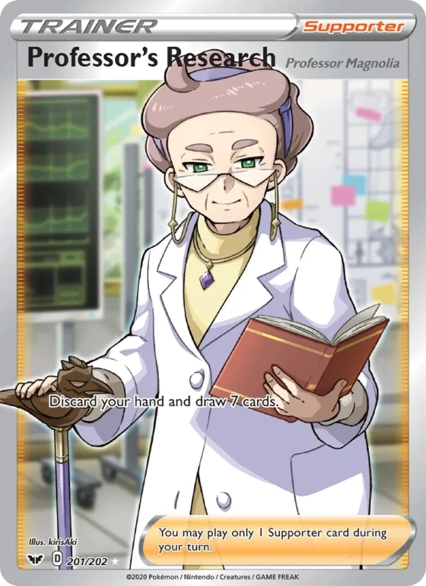 Professor's Research (Professor Magnolia) 201/202 Sword & Shield Pokémon card