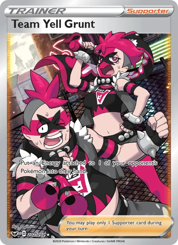 Team Yell Grunt 202/202 Sword & Shield Pokémon card